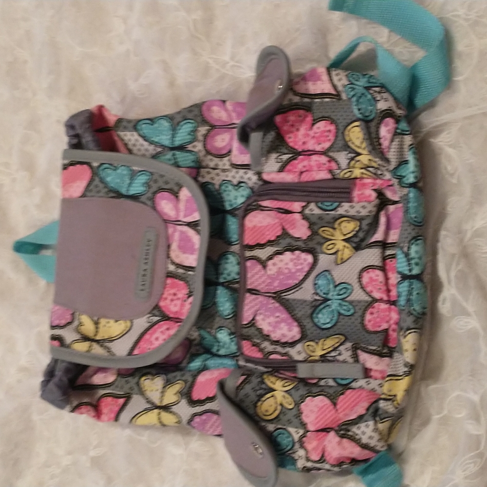 Laura Ashley Girls Butterfly Backpack 11"x9"